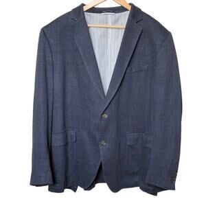 Flynt Spicoli Linen Blend Blazer Mens 48 R Navy